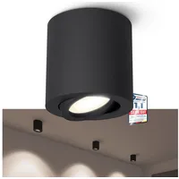 Linovum CORI Aufbau Deckenspot LED in matt schwarz &
