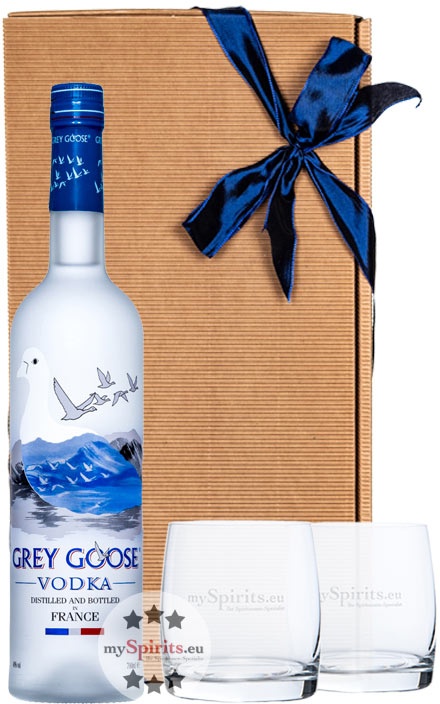 Grey Goose Vodka Geschenkset mit 2 Gläsern