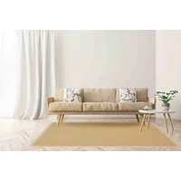 carpetfine Sisalteppich Sisal, auch als Läufer erhältlich, rechteckig, Höhe: 5 mm, mit farbiger Bordüre, Anti Rutsch Rückseite, viele Größen, Wohnzimmer beige 60 cm x 110 cm x 5 mm