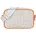 Umhängetasche Kunstleder Beige/Grau/Orange