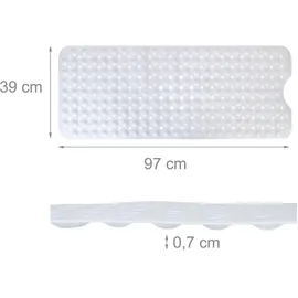 Relaxdays Badewannenmatte, XXL weiß