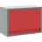 vidaXL Werkzeugschrank mit Speicher Rot und Grau 50 x 25 x 35 cm