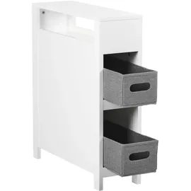 Beliani Badezimmerschrank 20 x 70 x 20 cm Weiß