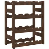 vidaXL Weinregal 16 Flaschen 0 x 0 x 0 cm Braun