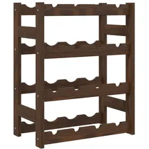 vidaXL Weinregal 16 Flaschen 0 x 0 x 0 cm Braun