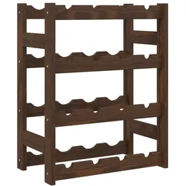 vidaXL Weinregal 16 Flaschen 0 x 0 x 0 cm Braun