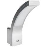 Maclean Brackets Maclean MCE343 LED Außenwandleuchte | 10W 800lm Neutralweiß 4000K | IP54 Fassadenlampe für Garten Terrasse Hof Garage Wand | Silber