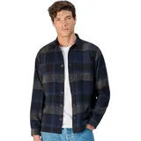 CasaModa Langarmhemd "CASAMODA Hemdjacke uni", Herren, Gr. 3XL, Normalgrößen, blau (dunkelblau), 50% Polyester, 40% Wolle, 10% Polyacryl, unifarben, lässig geschnitten, Hemden