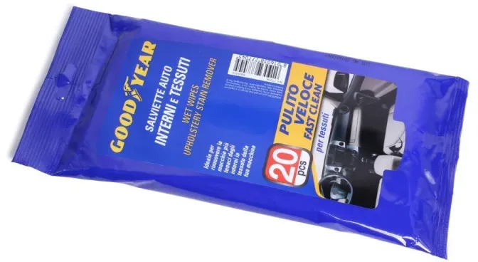 Feuchttücher zur Reinigung des Innenraums und der Polster Ihres Fahrzeugs – 20 Stück, Goodyear