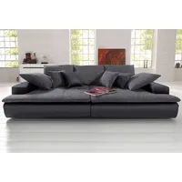 Big-Sofa INOSIGN "Haiti" Sofas Gr. B/H/T: 300cm x 85cm x 142cm, Kunstleder SOFTLUX-Struktur, Ohne Beleuchtung, schwarz (schwarz/pepper) wahlweise mit Kaltschaum (140kg BelastungSitz) und RGB-Beleuchtung