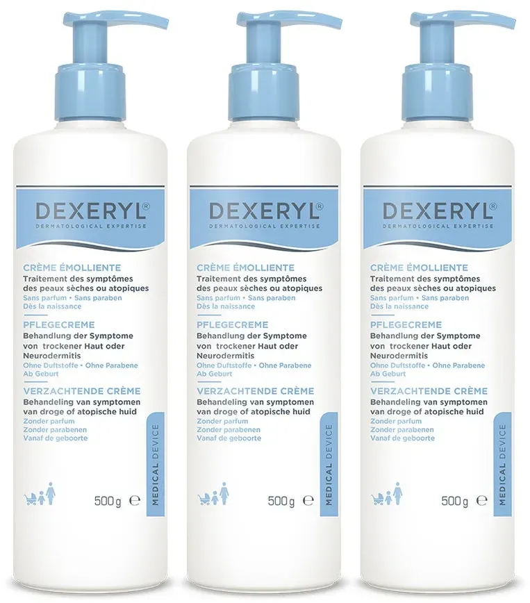 DEXERYL Pflegecreme Dreierpack 3X500 g