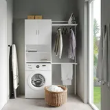 Vicco Martha Waschmaschinenschrank 64 x 190 cm Weiß Spanplatte