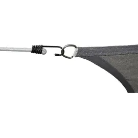 Floracord Vierecksonnensegel HDPE Silbergrau 360 cm x 360 cm