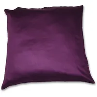 Kinzler Baumwoll-Satin Kissenhülle Uni, 2x 40/40 cm, pflaume