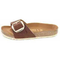 Birkenstock Madrid Big Buckle Nubukleder geölt schmal cognac 42