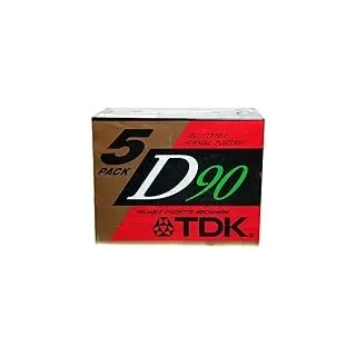 TDK Dynamic Performance D90 Hochleistungs-IEC I / Typ I - 5er-Pack-Audiokassetten