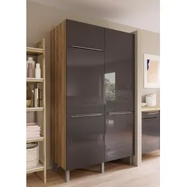 OPTIFIT Pantryküche Lilly2, Breite 120 cm, wahlweise mit E-Geräten grau