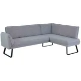 K+W Komfort & Wohnen Eckbank K+W KOMFORT & WOHNEN "Drive", grau (lightgrau 85), H:91cm T:68cm, Sitzbänke, Eckbank, mit Seitenteilverstellung am langem Schenkel zur Sitzplatzerweiterung