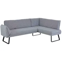 K+W Komfort & Wohnen Eckbank K+W KOMFORT & WOHNEN "Drive", grau (lightgrau 85), H:91cm T:68cm, Sitzbänke, Eckbank, mit Seitenteilverstellung am langem Schenkel zur Sitzplatzerweiterung