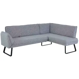 K+W Komfort & Wohnen Eckbank K+W KOMFORT & WOHNEN "Drive", grau (lightgrau 85), H:91cm T:68cm, Sitzbänke, Eckbank, mit Seitenteilverstellung am langem Schenkel zur Sitzplatzerweiterung