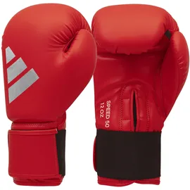 Adidas Boxhandschuhe Speed 50, Erwachsene, Boxing Gloves 12 oz, Punchinghandschuhe komfortabel und langlebig, rot