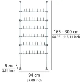 Wenko Herkules 94 x 300 x 9 cm grau,weiß