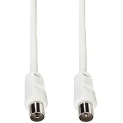 E&P HFT 1, 1,5 m, coax plug, coax jack, Weiß, 75 Ohm