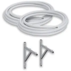 Wandkonsole - Set für BWL-1S, WOLF, mit Kältemittelleitungen, verschiedene Varianten (Ausführung: für BWL-1S-05. mit Kälteleitungen [10m x 6mm/12mm])