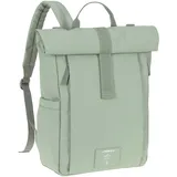 Lässig Rolltop Up Wickelrucksack Silber Grün