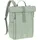 Lässig Rolltop Up Wickelrucksack Silber Grün