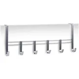 Zeller Garderobenhaken Türhängeleiste 6-er Set Silber