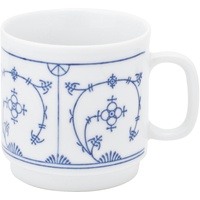 KAHLA 485300A75019H Blau Saks Kaffeebecher 0,30 l | Kaffeetasse mit Strohmuster aus Porzellan