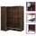 vidaXL Eckschrank 130 x 169 x 87 cm Braun