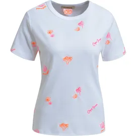 Smith & Soul SMITH & SOUL, Damen, Gr. XL, weiß, Jersey, Obermaterial: 100% Baumwolle, bestickt, regular fit normal, Rundhals, abgesteppte Kante, Shirts T-Shirt, mit Stickereien