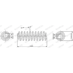 Monroe Springs Fahrwerksfeder Hinterachse Passend Für Audi A3 Sp3428: Fahrwerksfeder Audi: 8p0511115f Bilstein: 36147793 Monroe: Sp3428