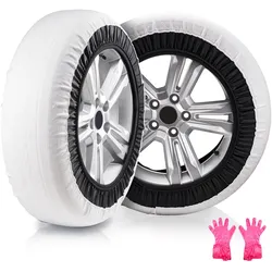 VEVOR Verdickte Schneesocken Reifen Schneetraktion Reifenabdeckung-Groß 2 Stk.