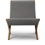 Carl Hansen - MG501 Cuba Chair Outdoor, Teak unbehandelt / charcoal