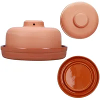 Mambocat Terra Butterdose mit Deckel rund aus Terrakotta -