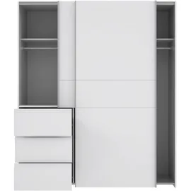 Forte Winn Schwebetürenschrank 170 x 201 x 61 cm weiß