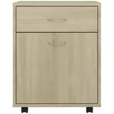 vidaXL Rollschrank Sonoma-Eiche 45x38x54 cm Holzwerkstoff