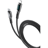 Cellular Line Cable-Display USB-C auf USB-C, Ladekabel, 2 m, Schwarz