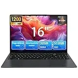 Molegar 16 Zoll Laptop mit Beleuchteter Tastatur,1920×1200 FHD IPS Display,32GB RAM 512GB SSD,AMD Ryzen3 3250U,1MP Webcam,WiFi,BT,HDMI,USB,Type-C,Fingerprint,Numpad,für Business und Studenten