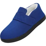 Mishansha Hausschuhe Männer Plüsch Pantoffeln Winter Wärme Memory Schaum Slippers Non-Slip Gummisohle im Innen- und Außenbereich, Plüsch Tiefes Blau 48 - 48 EU