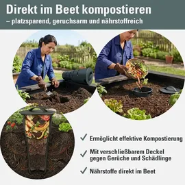 Prosperplast Untererdischer Mini-komposter Schnellkomposter aus Kunststoff, 11L