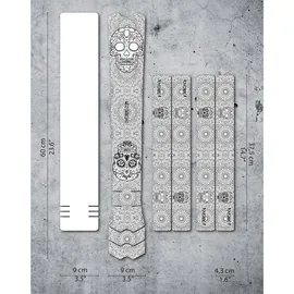 DYEDBRO Rahmenschutzaufkleber Dia De Muertos - Gloss Black - One Size