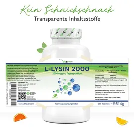 Vit4ever L-Lysin 2000 Tabletten 365 St.