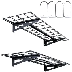 VEVOR 2PCS 4x1 ft Garagen-Lagerregale zur Wandmontage, robuste Regale