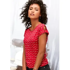 LASCANA T-Shirt Damen rot, dunkelgrau Gr.36/38