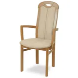 Home Affaire Armlehnstuhl ALEX, Stuhl,Armlehnstuhl (1 St), Stuhl, Armlehnstuhl, Ausführung mit und ohne wasserabweisender Stoff beige