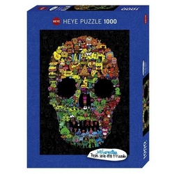 HEYE Puzzle Doodle Skull Puzzle 1000 Teile, 1000 Puzzleteile